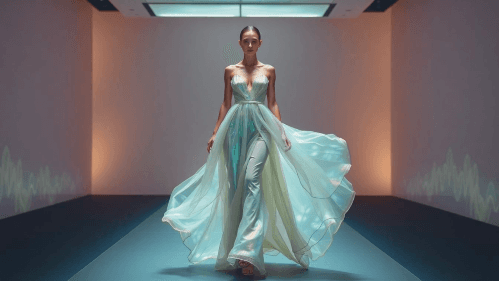 The Era of Liquid Fabrics – How Metallic Sheen, Fluid Satin & Wet-Look Textures Are Redefining Modern Couture